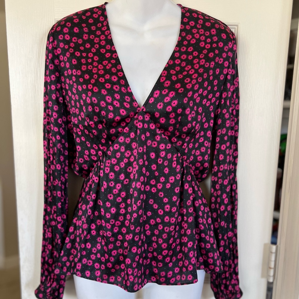 The Kooples Daisy Dots Printed Top S